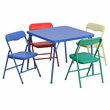 Maklaine Modern / Contemporary 5 Pc Kids Folding Table Set In Blue