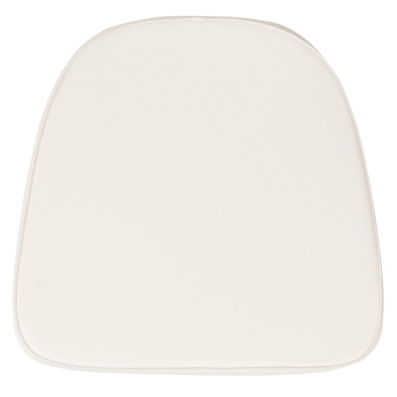 Maklaine Contemporary Soft Chiavari Fabric Seat Cushion in Ivory