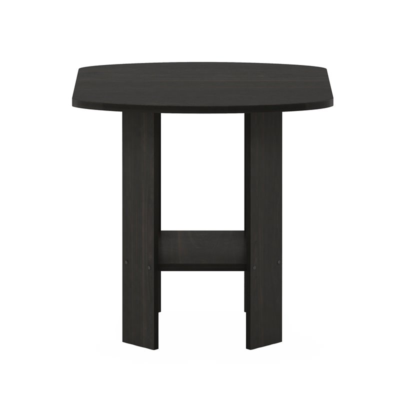 Maklaine Contemporary Engineered Wood Simple Design End Table in Espresso