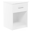 Maklaine Nightstand with Handle with One Drawer in Solid White