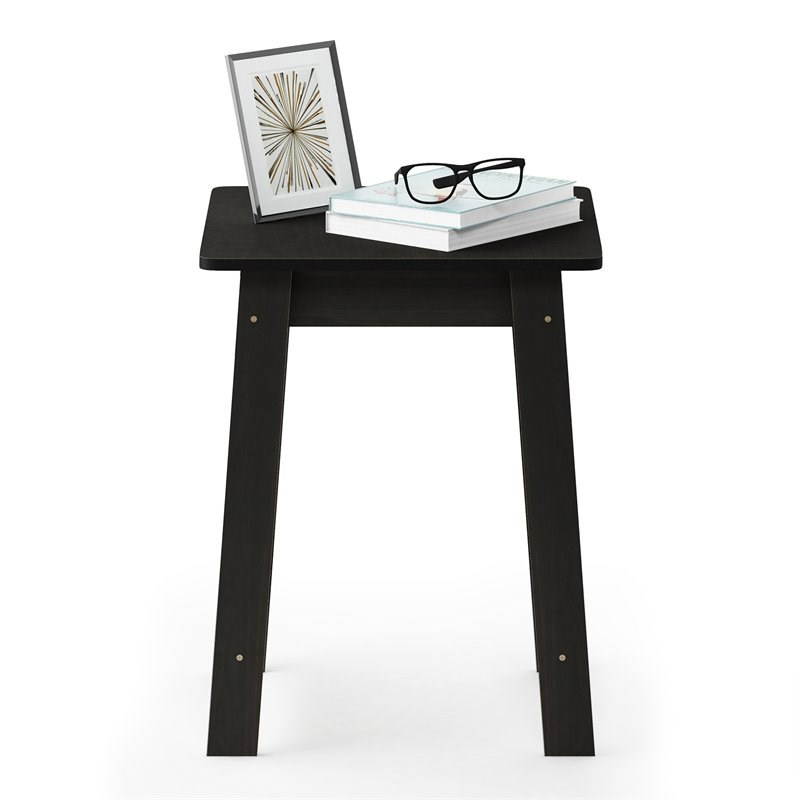 Maklaine Contemporary Engineered Wood Beginning End Table in Espresso