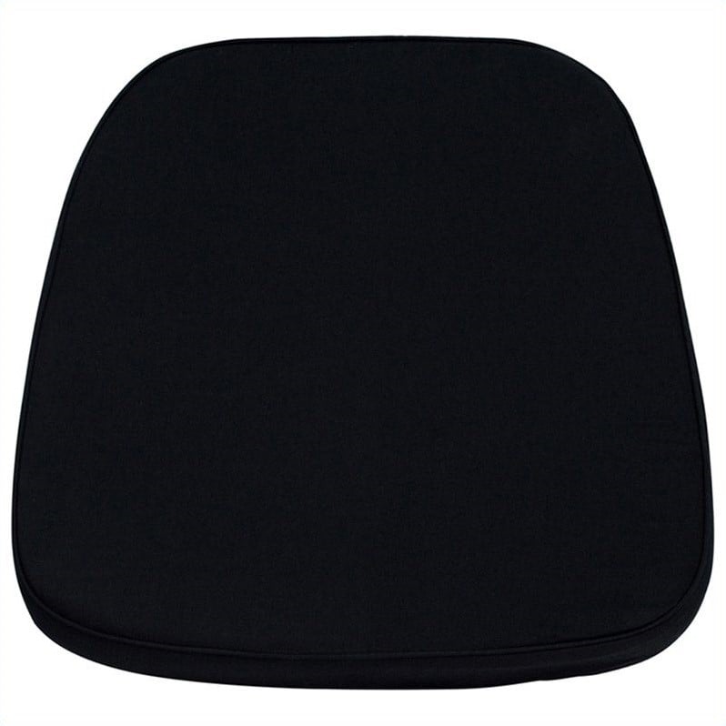 Maklaine Contemporary Soft Black Fabric Chiavari Chair Cushion