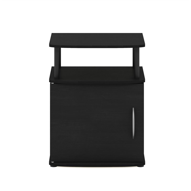 Maklaine Contemporary Engineered Wood Utility Design End Table in Black