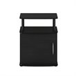 Maklaine Contemporary Engineered Wood Utility Design End Table in Black