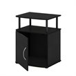 Maklaine Contemporary Engineered Wood Utility Design End Table in Black