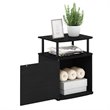Maklaine Contemporary Engineered Wood Utility Design End Table in Black