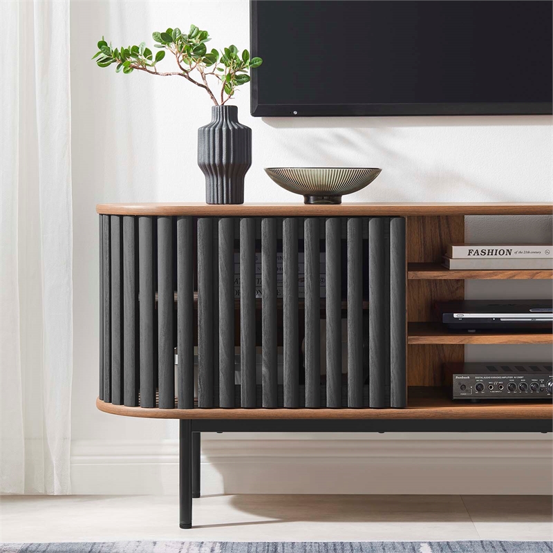 Maklaine Wood TV Stand for TVs up to 78