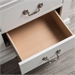 Maklaine Modern Transitional Wood 2-Drawer Nightstand in White