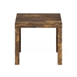 Maklaine Engineered Wood Contemporary Square Side Table in Amber Pine