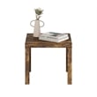 Maklaine Engineered Wood Contemporary Square Side Table in Amber Pine