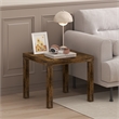 Maklaine Engineered Wood Contemporary Square Side Table in Amber Pine