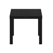 Maklaine Engineered Wood Contemporary Square Side Table in Black
