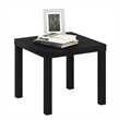 Maklaine Engineered Wood Contemporary Square Side Table in Black