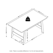 Maklaine Engineered Wood Contemporary Coffee Table in White Finish