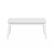 Maklaine Engineered Wood Contemporary Coffee Table in White Finish