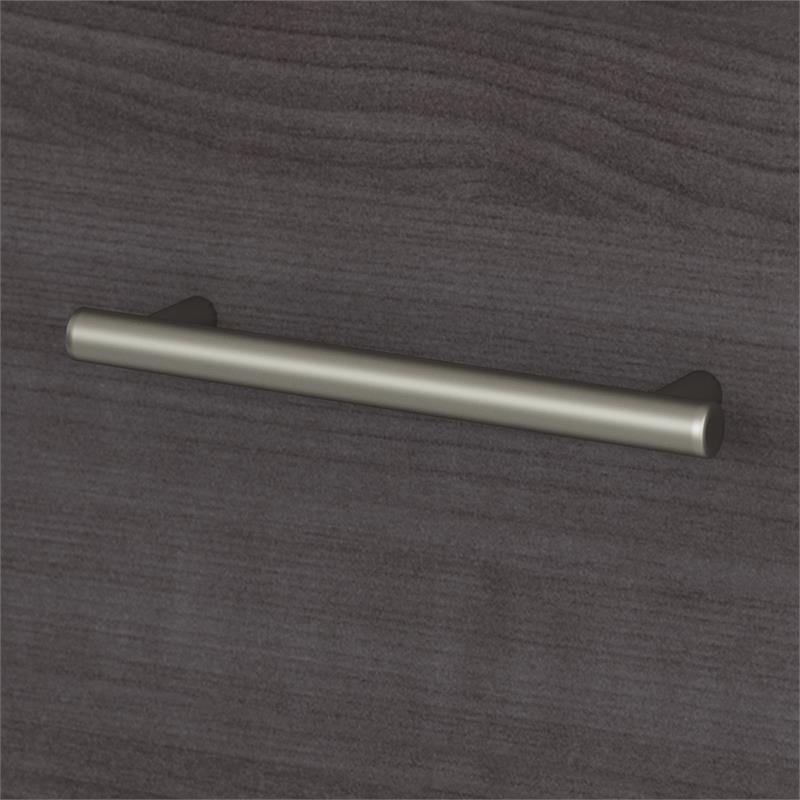Maklaine Transitional 2 Drawer Lateral File Cabinet in Storm Gray