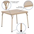 Maklaine Modern / Contemporary Vinyl Kids Folding Table In Tan