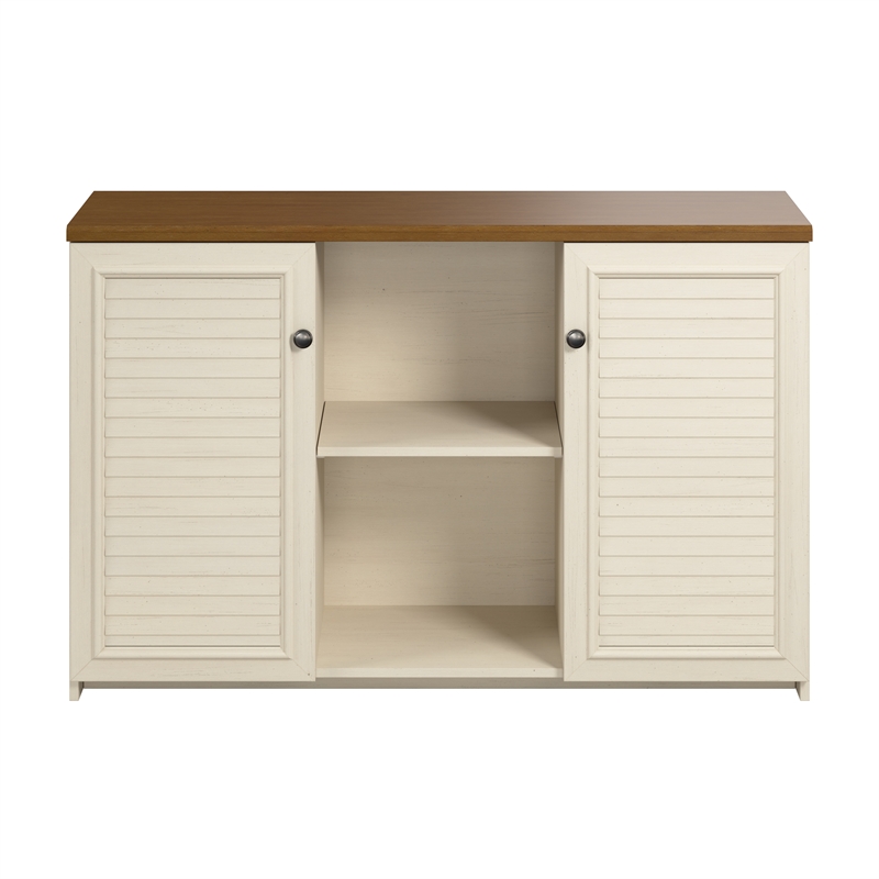 Maklaine Farmhouse Engineered Wood Accent Cabinet with Doors