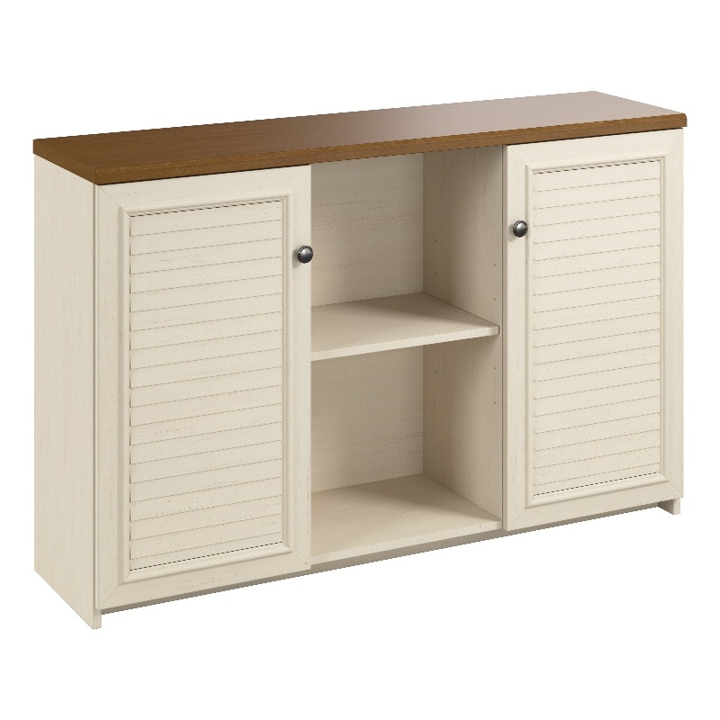 Maklaine Farmhouse Engineered Wood Accent Cabinet with Doors