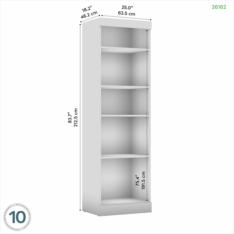 Maklaine Engineered Wood 25W Closet Organizer in Rustic Brown