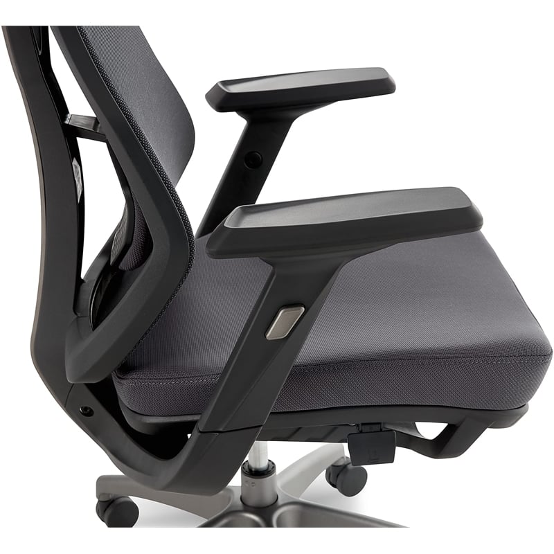 Maklaine Modern / Contemporary Mesh Gaming Fabric Chair Space Gray