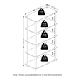 Maklaine Turn-N-Tube 5-Tier Multipurpose Shelf Display Rack in White/White