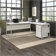 Maklaine Engineered Wood 60W x 30D Computer Table Desk in White