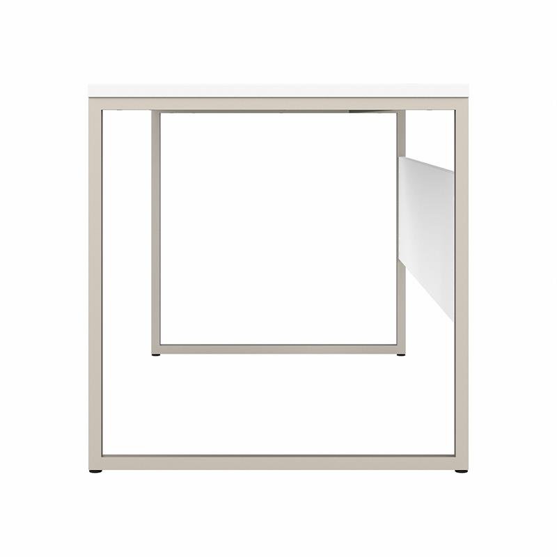 Maklaine Engineered Wood 60W x 30D Computer Table Desk in White