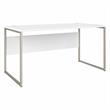 Maklaine Engineered Wood 60W x 30D Computer Table Desk in White