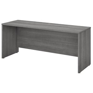 Maklaine Engineered Wood 72W x 24D Credenza Desk in Platinum Gray