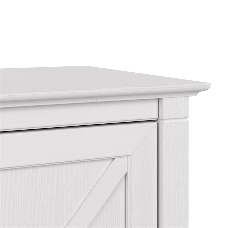 Maklaine Contemporary 2 Drawer File Cabinet in Pure White Oak