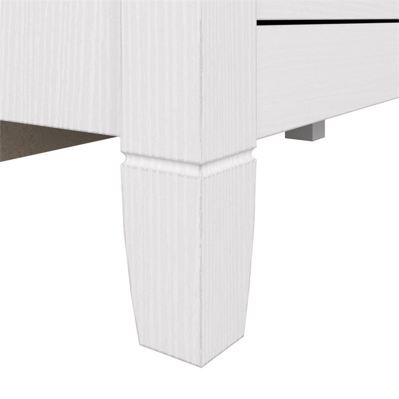 Maklaine Contemporary 2 Drawer File Cabinet in Pure White Oak