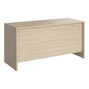 Maklaine Engineered Wood 60W x 24D Credenza Desk in Natural Elm
