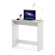 Maklaine Engineered Wood Contemporary Study Table in White Finish
