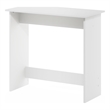 Maklaine Engineered Wood Contemporary Study Table in White Finish