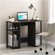 Maklaine Engineered Wood Compact Computer Study Desk in Espresso