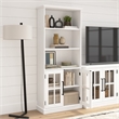 Maklaine Engineered Wood Transitional 5 Shelf Bookcase with Glass Doors