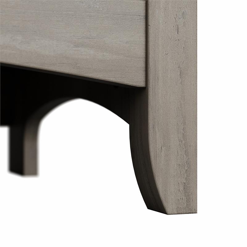 Maklaine Mission Tall Wood 5 Shelf Bookcase in Driftwood Gray