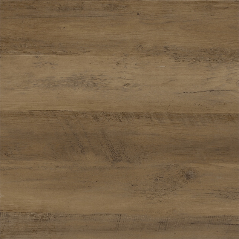 Maklaine Engineered Wood 60W L Shaped Desk with Storage in Reclaimed Pine