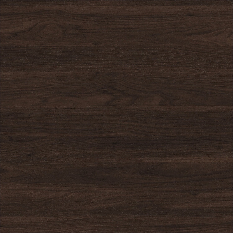 Maklaine Engineered Wood Tall 5 Shelf Bookcase in Black Walnut