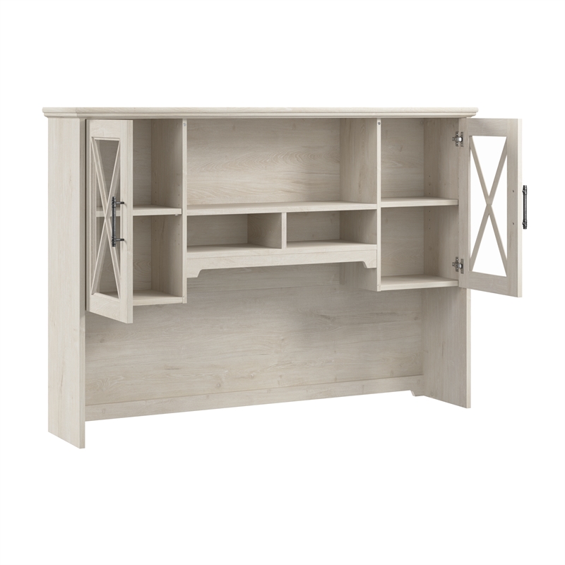 Maklaine Engineered Wood Hutch for Buffet Cabinet in Linen White Oak