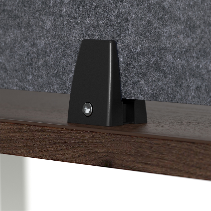 Maklaine Contemporary 58W Desktop Privacy Screen in Cool Charcoal