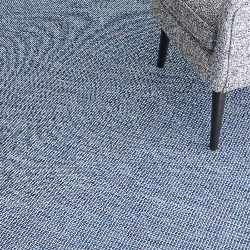 Maklaine 10' x 14' Navy Blue Fabric Modern Area Rug (10' x 14')
