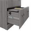 Maklaine Engineered Wood 2 Drawer Lateral File Cabinet in Modern Gray