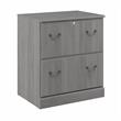 Maklaine Engineered Wood 2 Drawer Lateral File Cabinet in Modern Gray