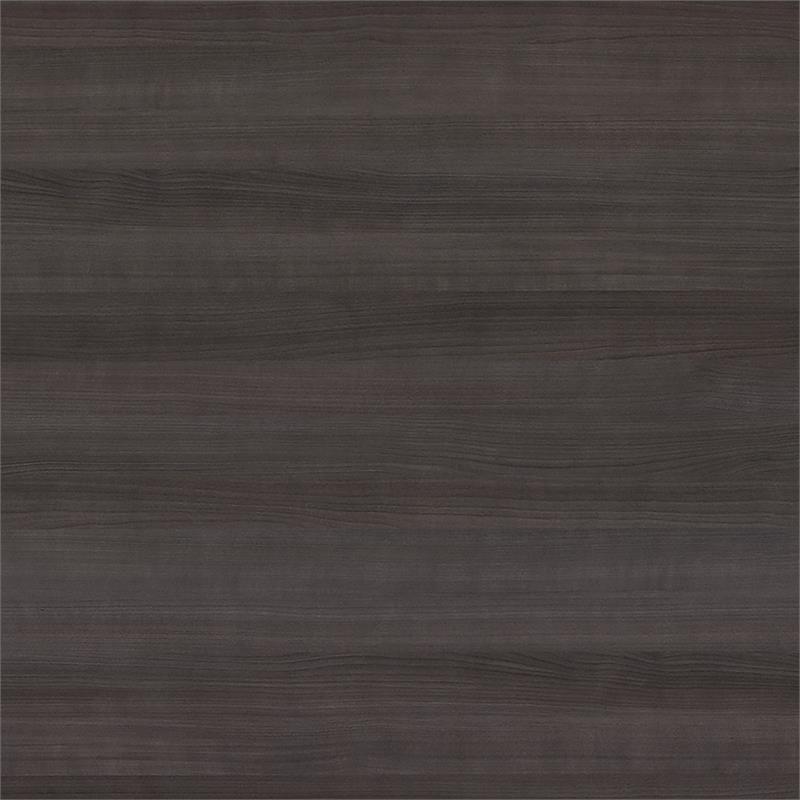 Maklaine Engineered Wood 72W Computer Desk with Drawers in Heather Gray