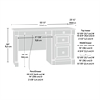 Maklaine Contemporary Engineered Wood Computer Desk in Vintage Oak