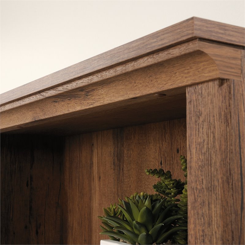 Maklaine Contemporary Engineered Wood 3-Shelf Bookcase in Vintage Oak