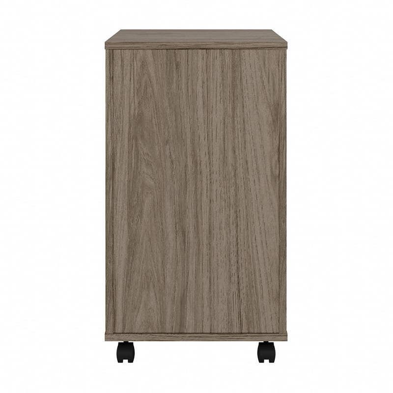 Maklaine Engineered Wood 3 Drawer Mobile File Cabinet in Modern Hickory