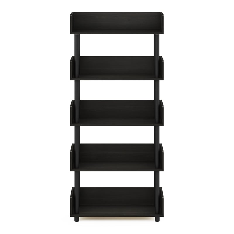 Maklaine Turn-N-Tube 4-Tier Freestanding Multipurposes Display Rack in Espresso